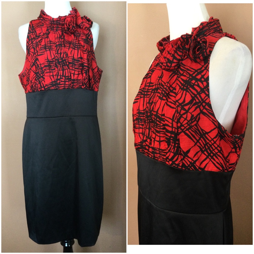 NW Collection Black & Red Dress ! Stunner